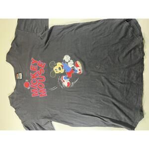 Vintage Mickey Mouse Black Graphic T-Shirt